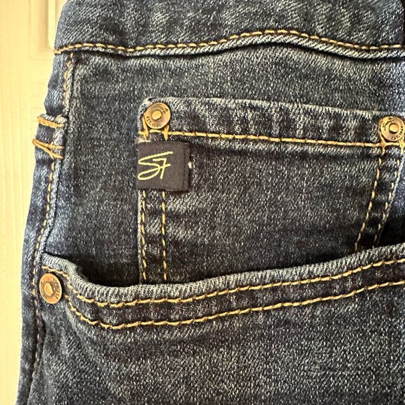 Seven7 Jean shorts, dark blue, Size 16 - Picture 3 of 5
